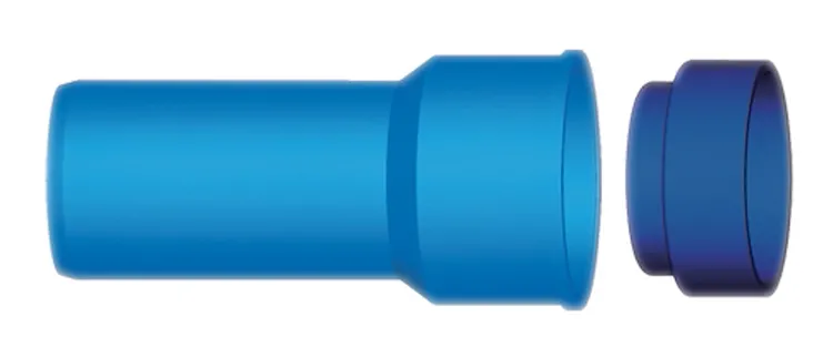 Raccordo diritto tre strati d.40-53,5 con tappo codice prod: IT00194 product photo