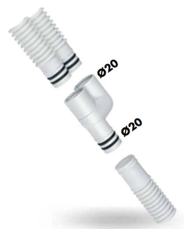 Raccordo a 3 vie laterale diam.20 codice prod: DSV09926 product photo