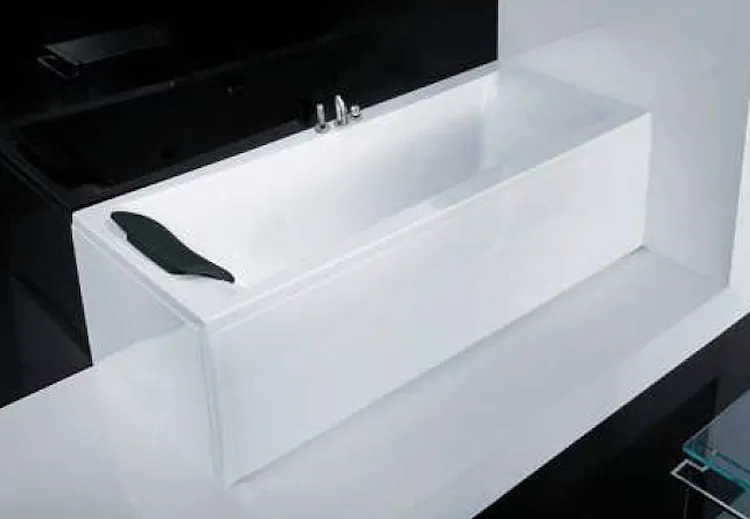 Vasca saturnia 180x80 c/tel.bco lucido senza pannelli c/rubinett. bordo vasca codice prod: DSV17848 product photo