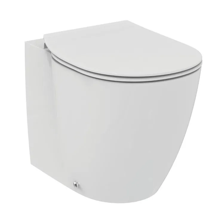 Connect vaso a pavimento filo parete aquablade® con sedile slim bianco lucido codice prod: E052501 product photo