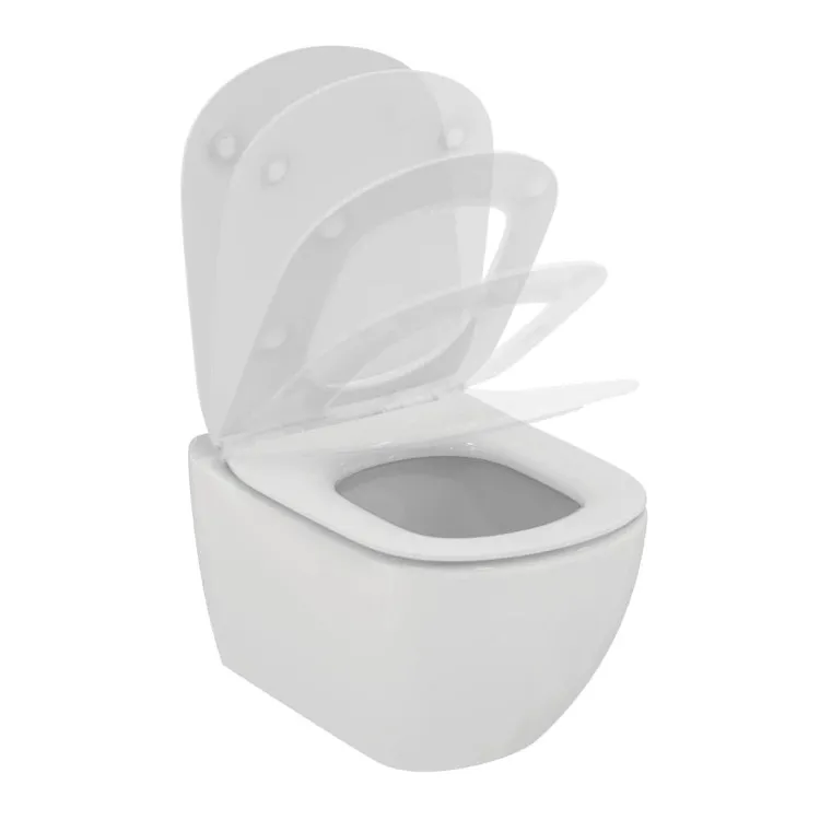 Tesi wc sospeso Rimless &reg; con sedile slim rallentato bianco lucido codice prod: T536001 product photo